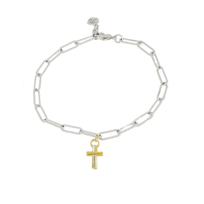Diamante - Cross Charm Bracelet