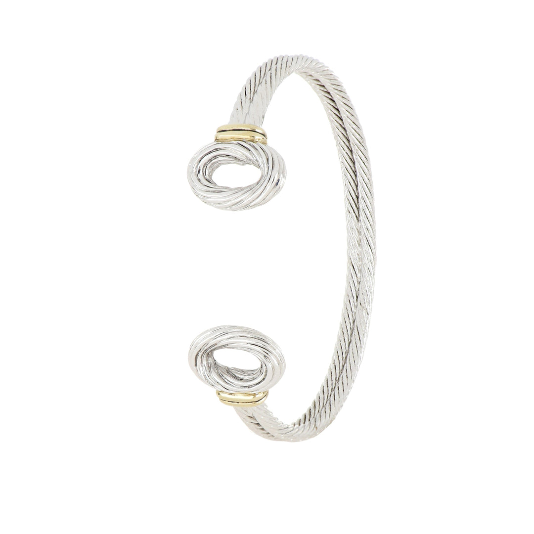 Cordão Collection - Oval Double Wire Two-Tone Cuff