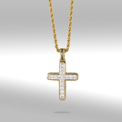 Pavé Gold Cross Necklace