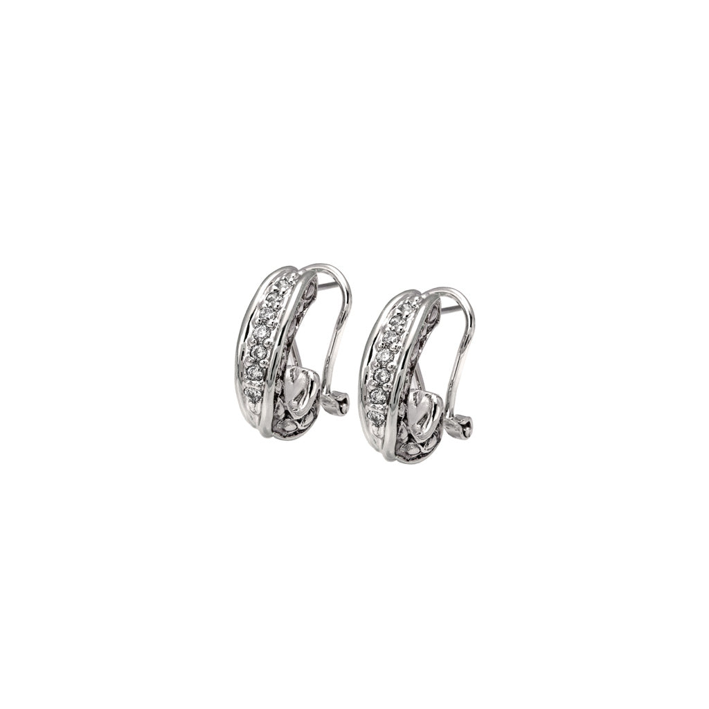 Oval Link Collection Pavé Post Clip Earrings - John Medeiros Jewelry Collections