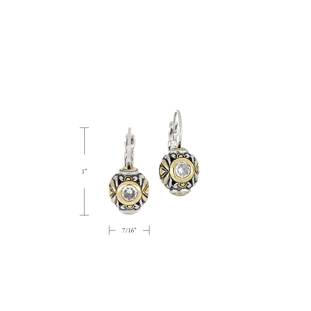 Antiqua Circle French Wire Earrings