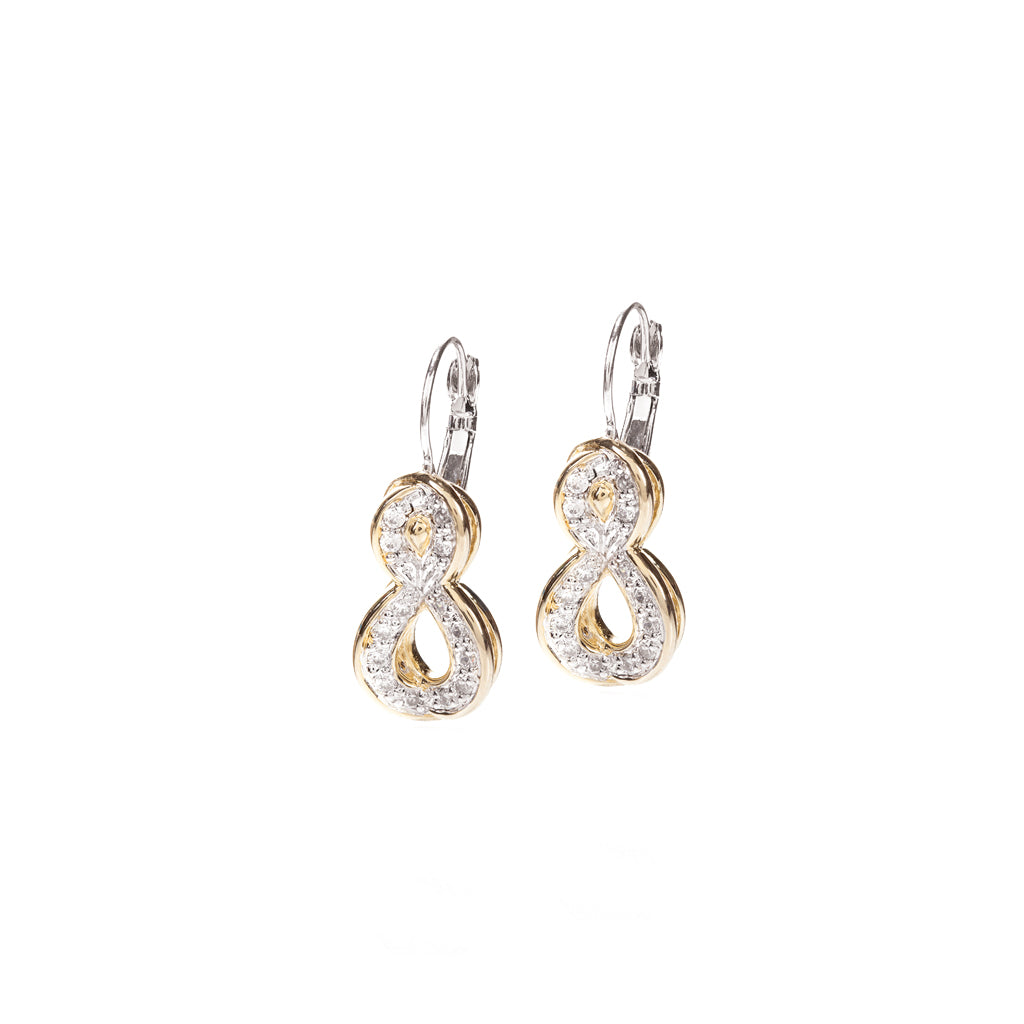 Infinity Collection Pavé French Wire Earrings