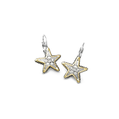 Ocean Images Seaside Collection Pavé Starfish French Wire Earrings - John Medeiros Jewelry Collections
