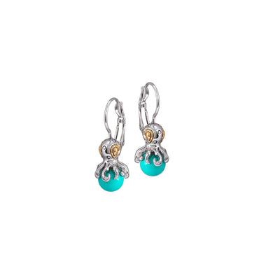 Ocean Images Aqua Viva Seaside Collection Octopus French Wire Pearl Earrings - John Medeiros Jewelry Collections