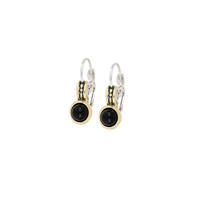 Ocean Images Collection 6mm Black Onyx French Wire Earrings