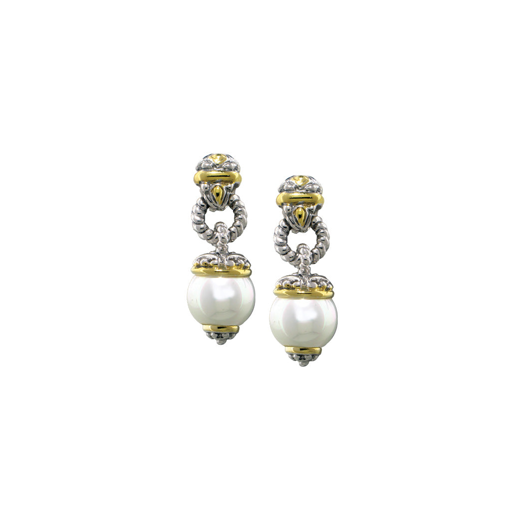 Ocean Images Collection Cultured Seashell Pearl Post Earrings