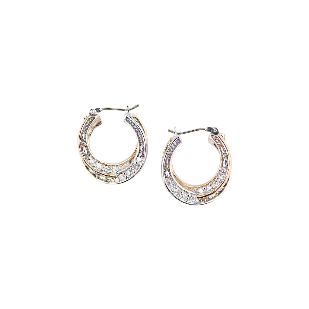 Infinity Collection Pavé Small Hoop Earrings