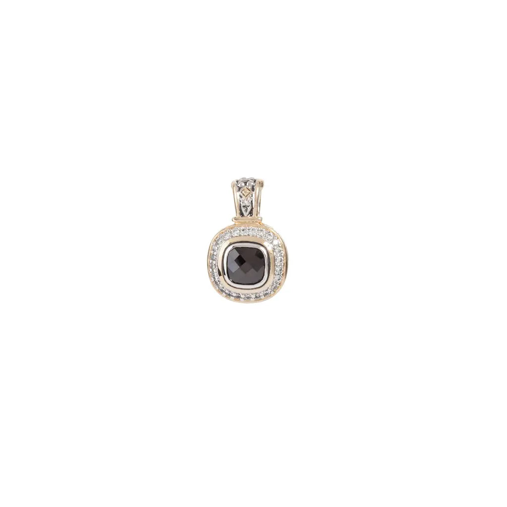 Nouveau Pavé Accented Square Enhancer Pendant - John Medeiros Jewelry Collections