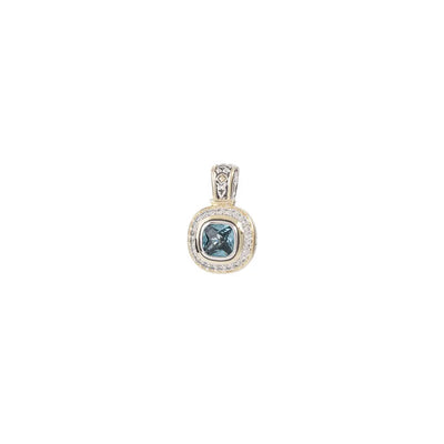 Nouveau Pavé Accented Square Enhancer Pendant - John Medeiros Jewelry Collections
