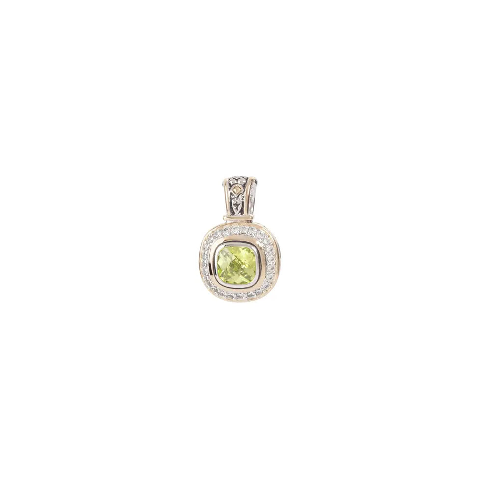 Nouveau Pavé Accented Square Enhancer Pendant - John Medeiros Jewelry Collections