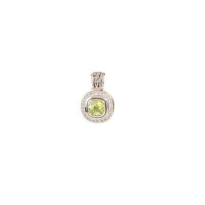 Nouveau Pavé Accented Square Enhancer Pendant - John Medeiros Jewelry Collections