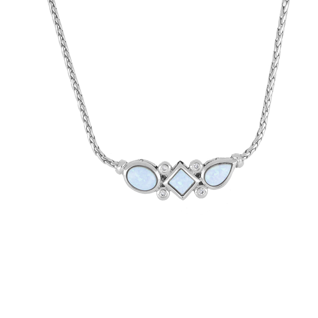 Opalas do Mar Collection - 3 Blue Opals Necklace