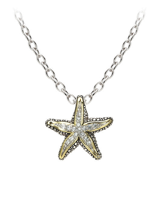 Ocean Images Seaside Collection Pavé Starfish Slider with Chain - John Medeiros Jewelry Collections
