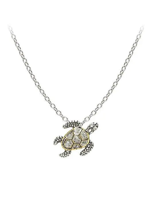 Ocean Images Seaside Collection Pavé Turtle Slider with Chain - John Medeiros Jewelry Collections