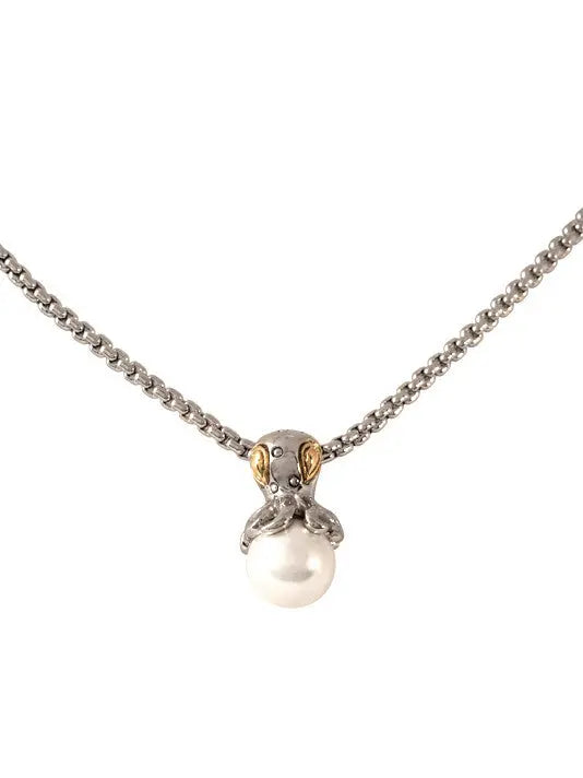 Ocean Images Aqua Viva Seaside Collection Octopus Slider Pendant with Chain - John Medeiros Jewelry Collections