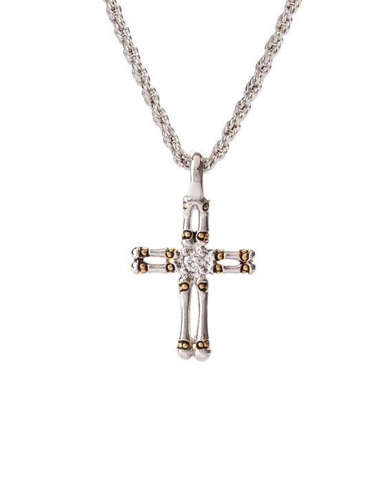 Canias Collection Double Row Cross with Chain