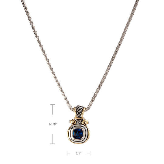 Anvil Color CZ Small Slider with Chain