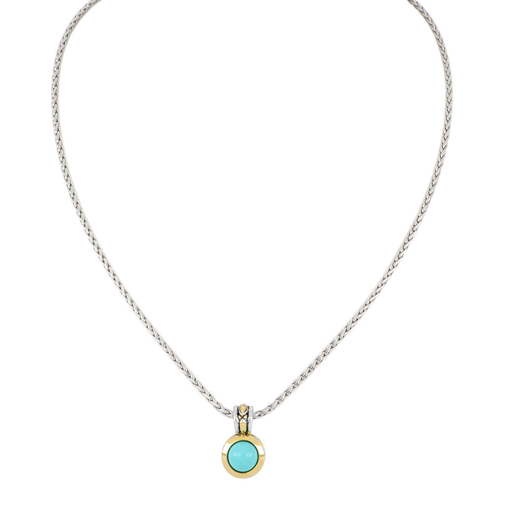 Pérola Turquoise Pendant with Chain
