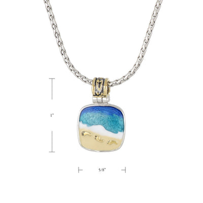 Celebration Memories Footprints in the Sand Pendant Necklace
