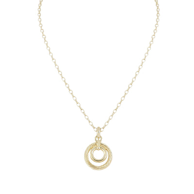 Cordão Collection - Circle With Inset Pendant Necklace