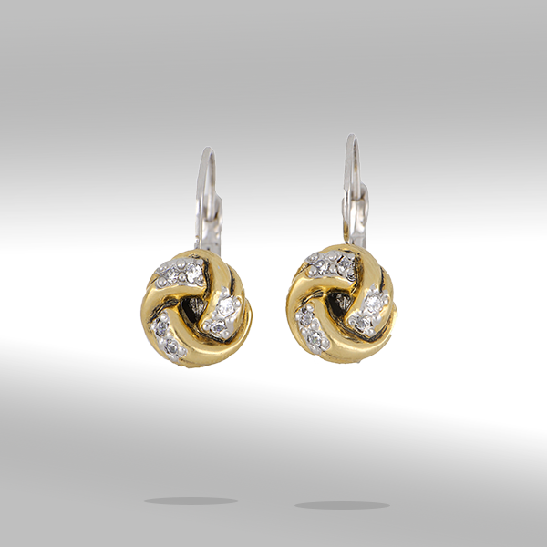 Infinity Knot Collection - Pavé French Wire Earrings