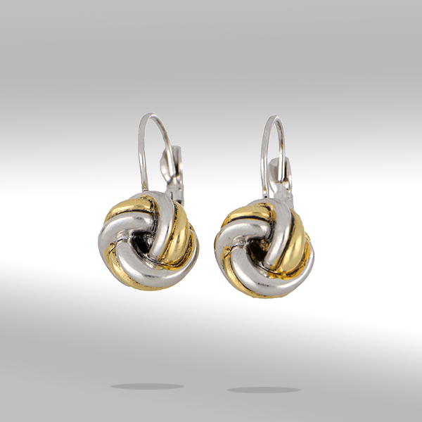 Infinity Knot Collection - Two-Tone French Wire Earrings