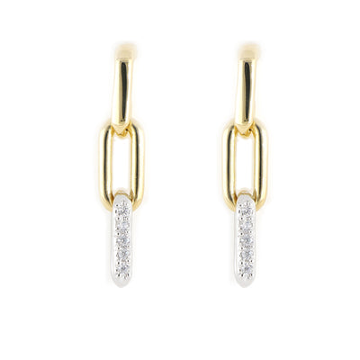 Diamante - Three Link Pavé Earrings