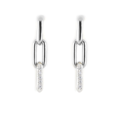 Diamante - Three Link Pavé Earrings