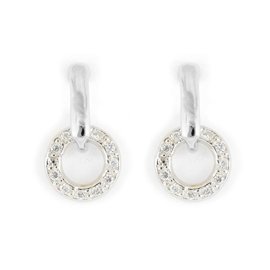 Diamante - Circle Post Earrings