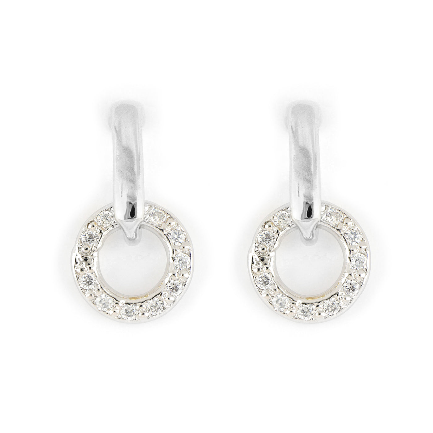 Diamante - Circle Post Earrings