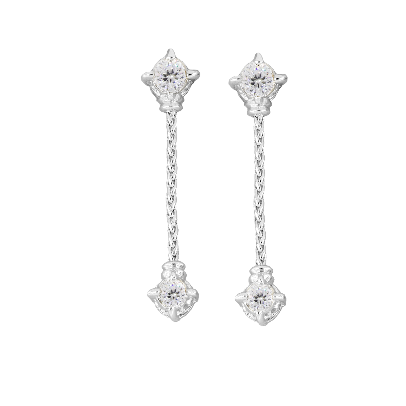 Ayesha Contemporary White Diamante Crystal Studded Gold-toned Long Tassel Drop  Earrings at Rs 379.24 | Crystal Drop Earring | ID: 27151472388