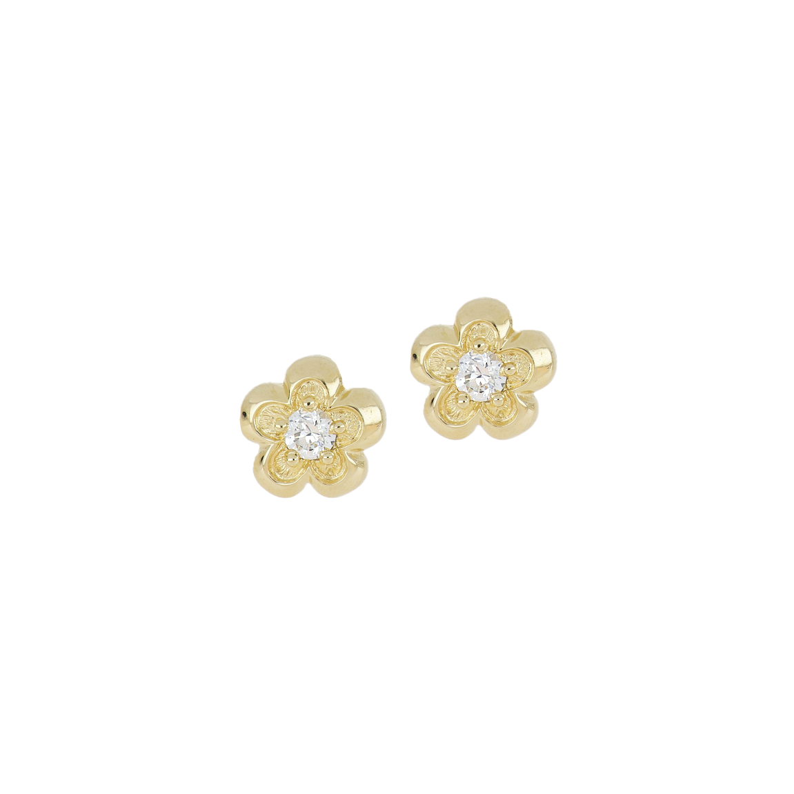 Celebration Petite Pavé - Post Flower Earrings with Pavé