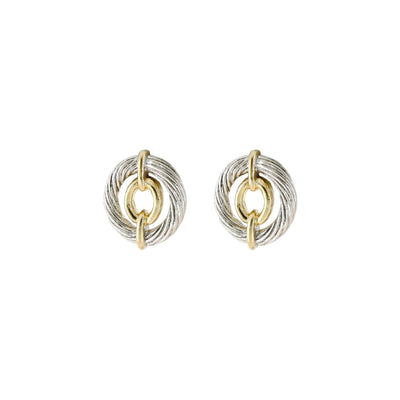 Cordão Collection - Circle Post Inset Earrings