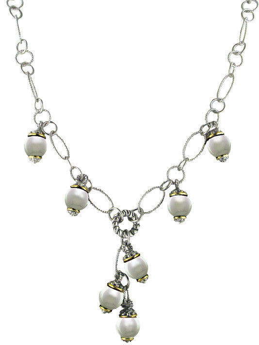 Ocean Images Collection Seashell Pearl Drop Necklace
