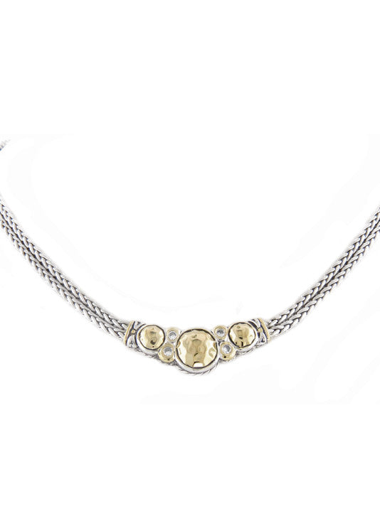 Nouveau Collection Hammered Series Double Strand Necklace