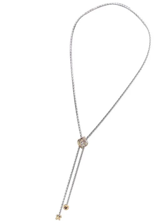 Viana Filigree Heart Adjustable Necklace
