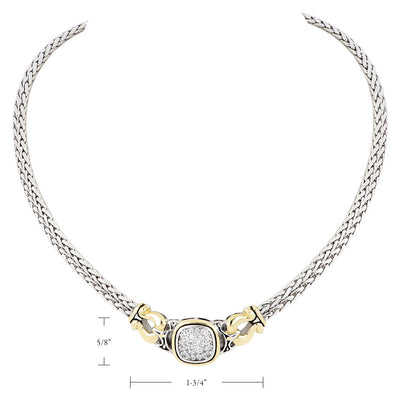 Anvil Pavé Double Strand Horseshoe Necklace