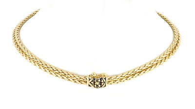 Anvil Gold & Pavé Double Strand Horseshoe Necklace