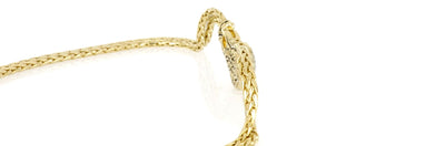 Anvil Gold & Pavé Double Strand Horseshoe Necklace