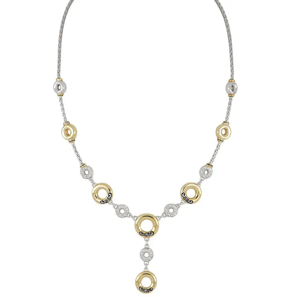 Ciclo D'Amor Pavé and Gold Drop Necklace