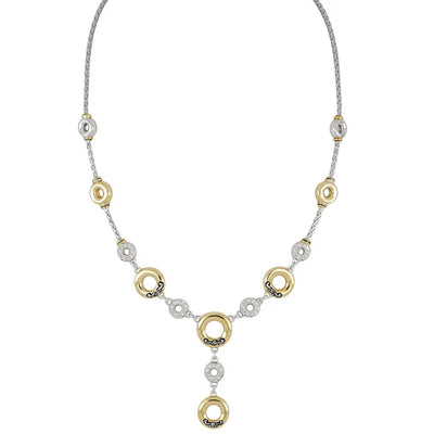 Ciclo D'Amor Pavé and Gold Drop Necklace