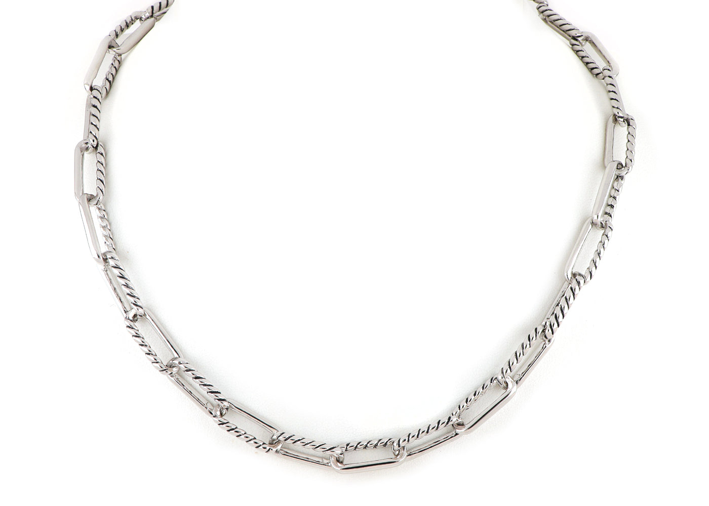Large Signature Chain Silver Necklace - PDPAOLA