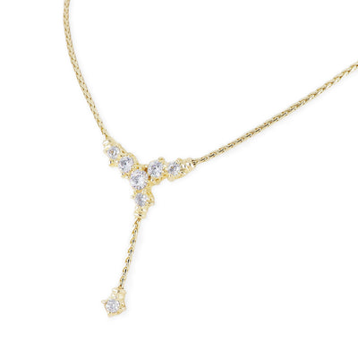 Diamante Cluster 104 - 7 Stone Y Necklace