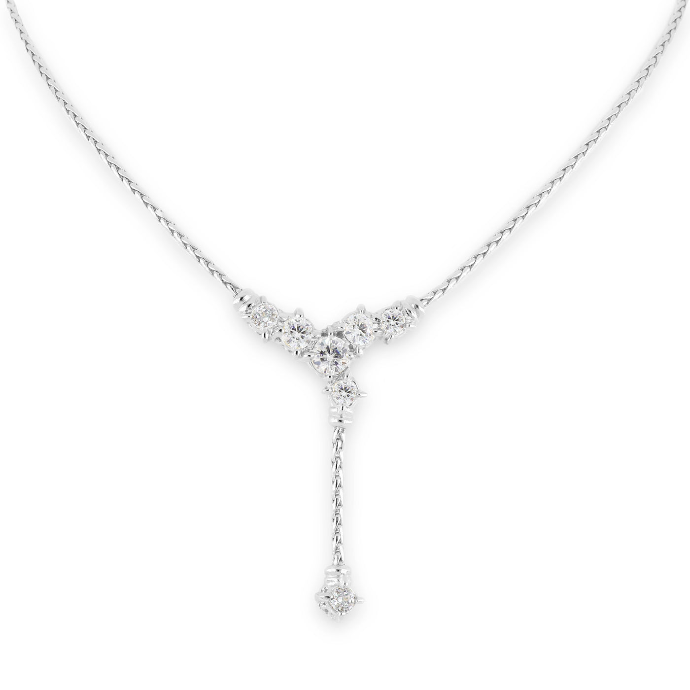 Diamante Cluster 104 - 7 Stone Y Necklace