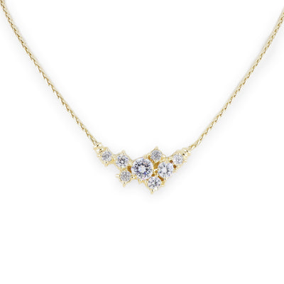 Diamante Cluster 104 - 8 Stone Necklace