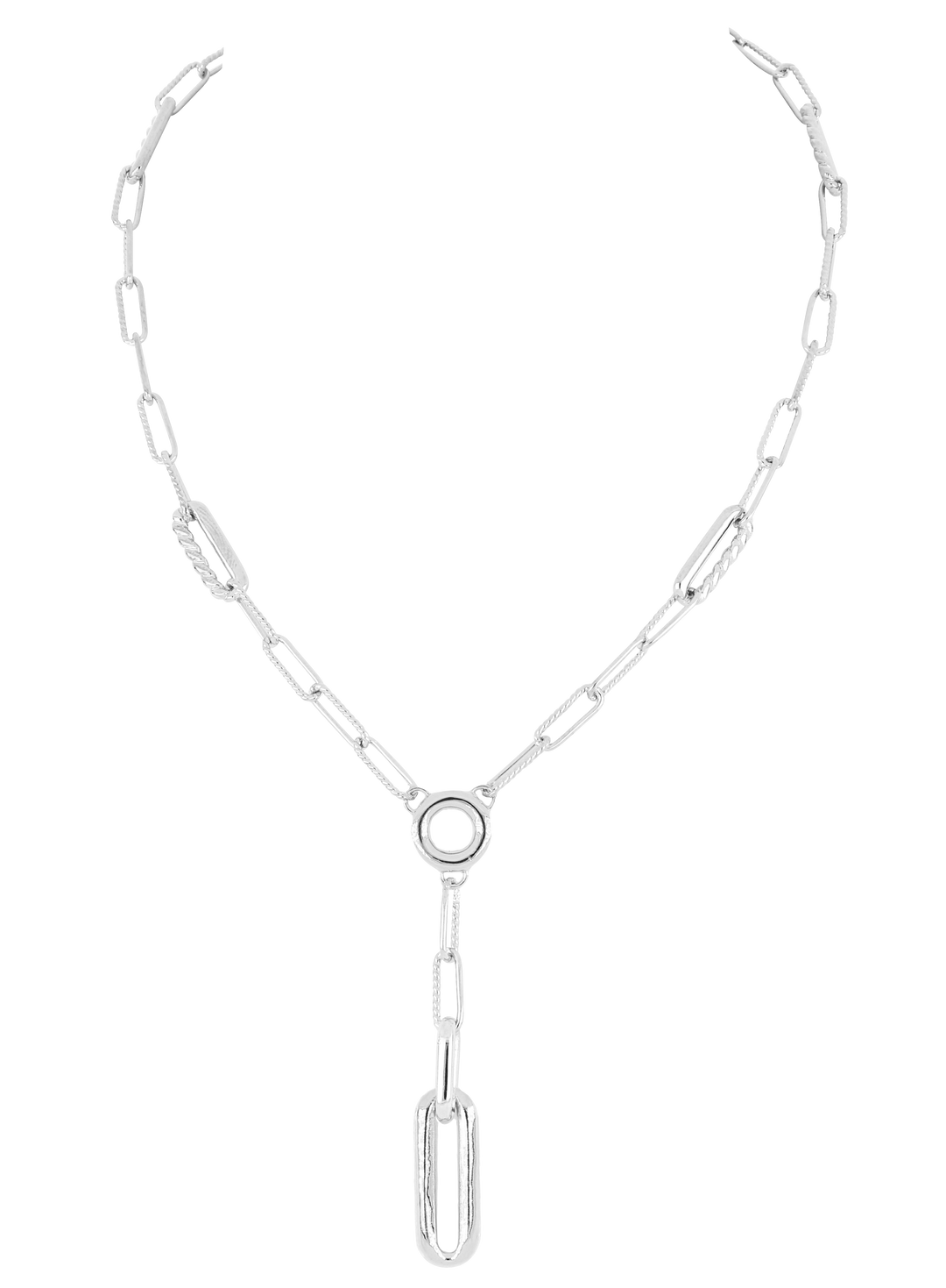 Diamante - Circle with Y Link Necklace