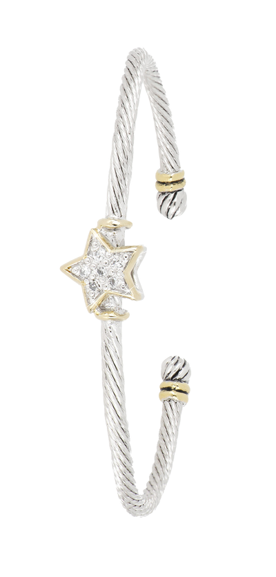 Celebration Petite Pavé Star - Wire Cuff Bracelet