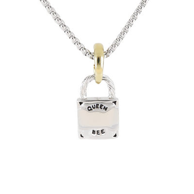 Lock & Key “Queen Bee" Necklace 16-18" Chain