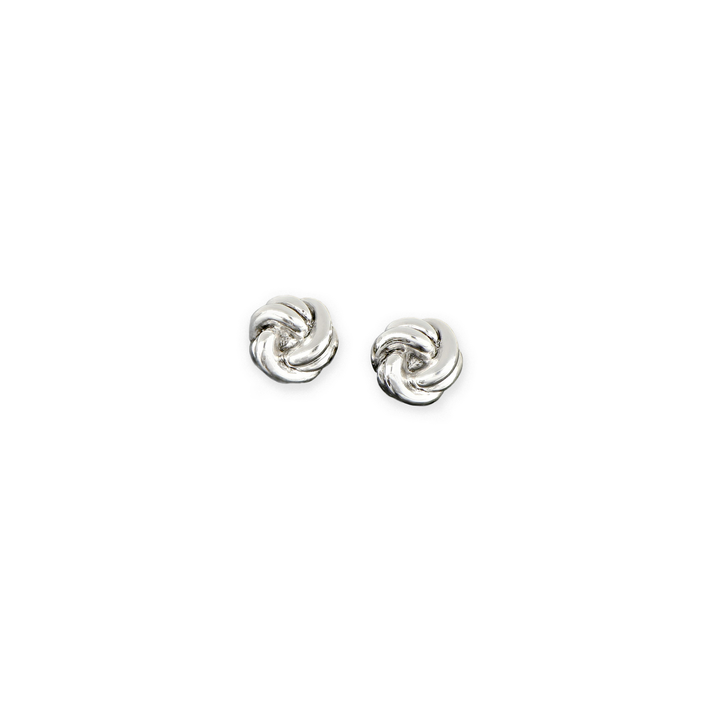Infinity Collection - Love Knot Earrings in Rhodium