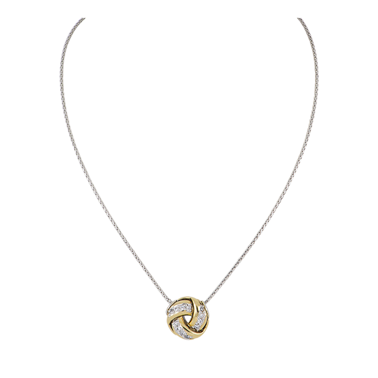 Infinity Knot Pave Slider Necklace